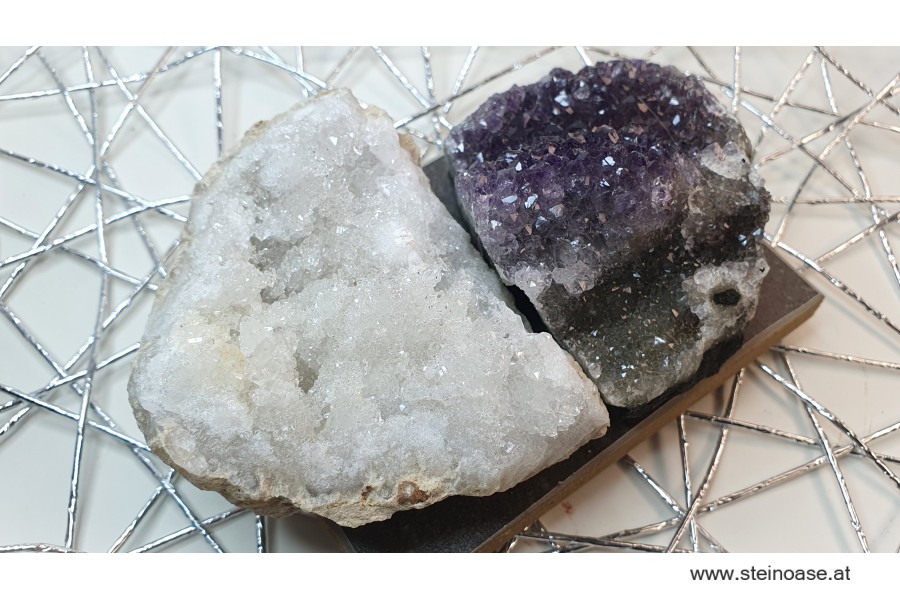 Set Reinigen & Aufladen mit Amethyst + Schneequarz